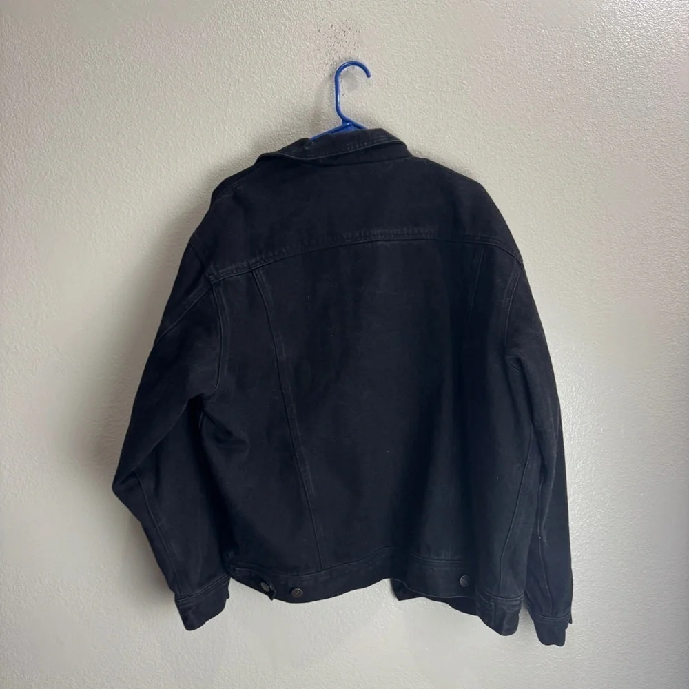 Attrak Fleece Lined Denim Jacket Size Large